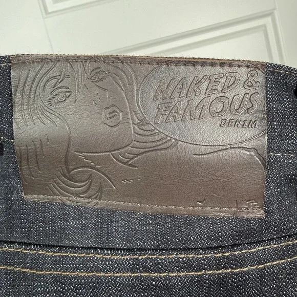 Naked & Famous Broken Twill Slub Stretch Selvedge Super Guy Men's 31 (33/34) NEW - Picture 9 of 11